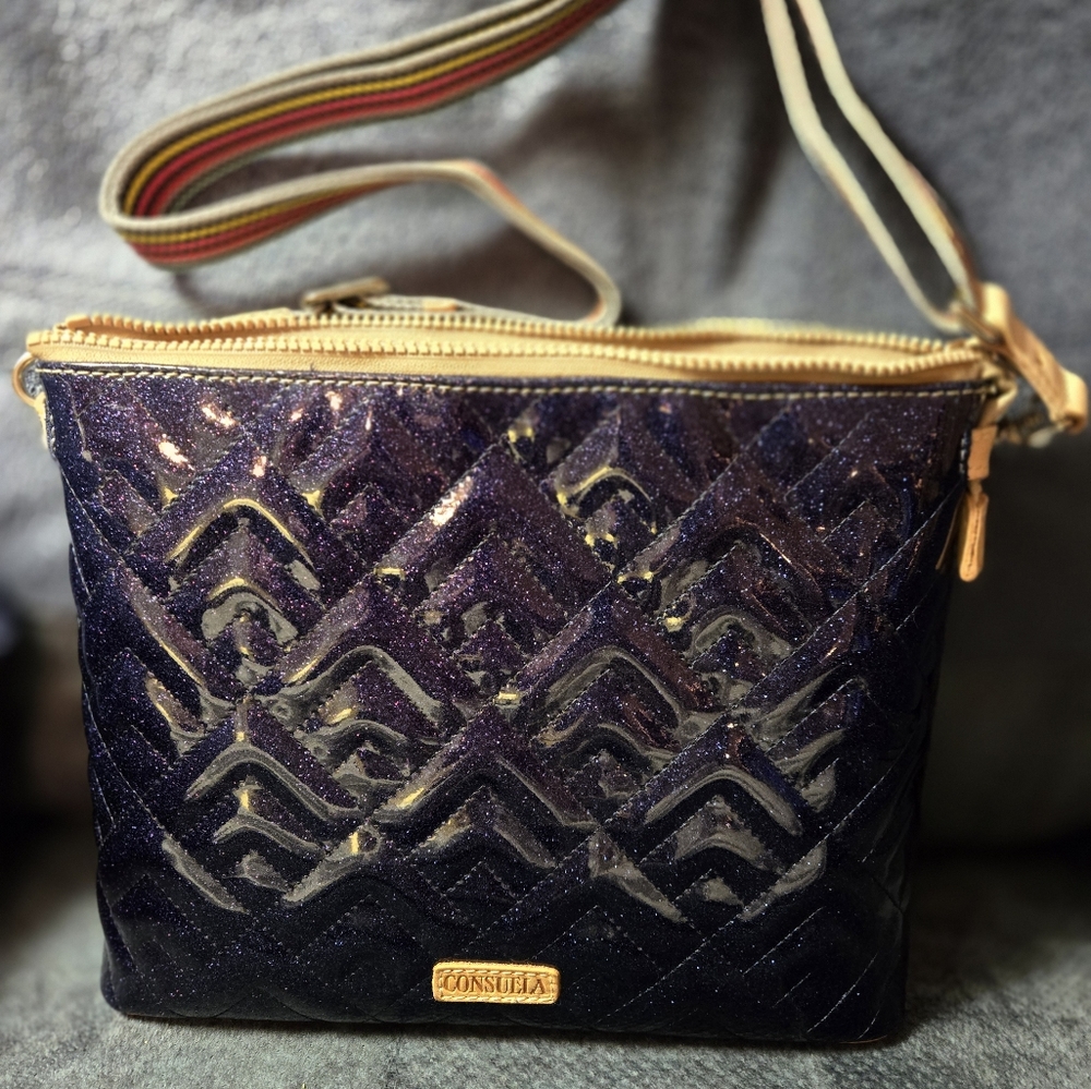 Consuela Wedge Bag (Sparkly Blue)